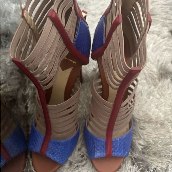 BRIAN ATWOOD Caged Gladiator Heels Langden shoes colorblock sandals open toe - Picture 5 of 11